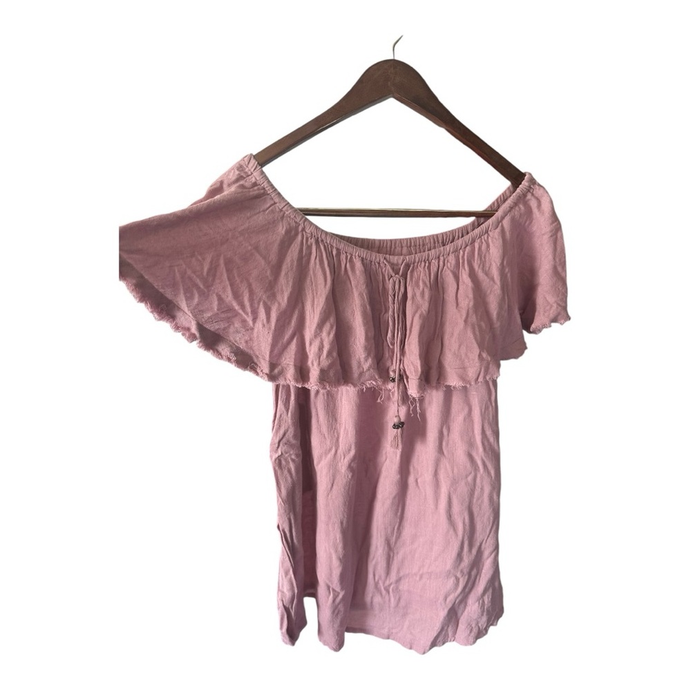 FREE PEOPLE | Serafina Lilac Off the Shoulder Mini Dress Tie Back Women’s Size M - Picture 9 of 9